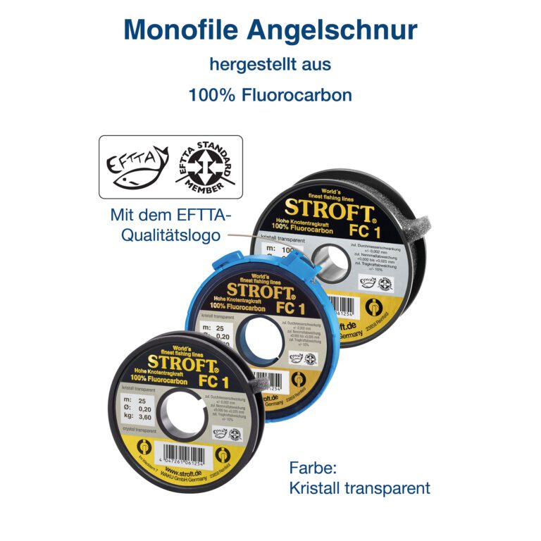 Produktbild von Stroft FC1 Fluorocarbon Hauptschnur 150m 0,260mm-6,3kg